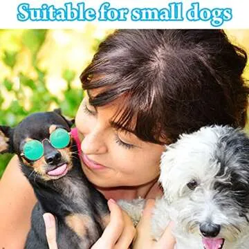 Weewooday 15 Pieces Dog Sunglasses Cat Sunglasses Retro Small Pet Round Metal Glasses Puppy Funny Cosplay Glasses Doll Photo Props Eyewear Costume for Small Medium Dogs