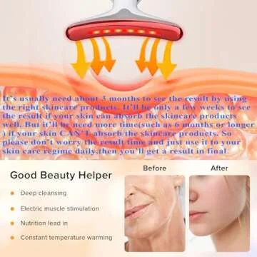 7-Color LED Face Neck Massager for Youthful Skin Care