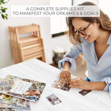 Inspirational Vision Board Book - A Complete Supplies Kit to Unleash Your Dreams/Goals with Motivati...