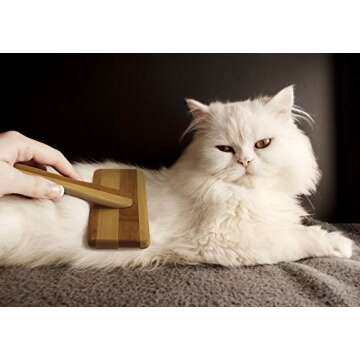 Slicker Dog Cat Grooming Brush - NO.1 for Deshedding Detangling and Dematting Small, Medium and Large Short to Long Hair Pets. Cut Shedding, Massage and Stimulate Healthy Coats.