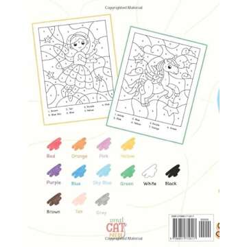 Unicorns, Mermaids and More: Color By Number Book for Kids