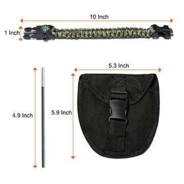 Pocket Chainsaw with Paracord Handle,36 Inch 24 Teeth Long Hand Saw Chain,Outdoor Survival Gear Fold...