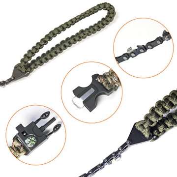 Portable Pocket Chainsaw with Paracord Handle for Outdoor Use