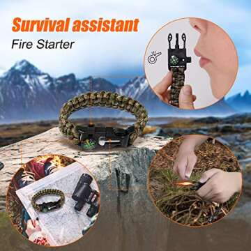 Portable Pocket Chainsaw with Paracord Handle for Outdoor Use