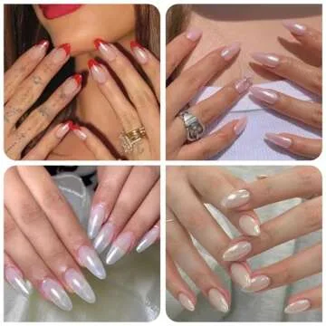Magic White Pearl Chrome Nail Powder Solid Glitter Fairy Shell Nails Art Powder Holographic Ice Tran...