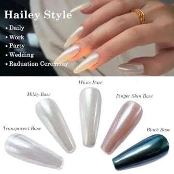 Magic White Pearl Chrome Nail Powder for Glamorous Nails