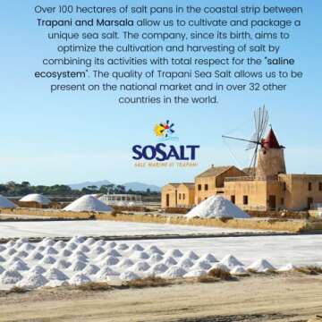 SOSALT DAL MARE DI TRAPANI Coarse Sea Salt, 22 lb Bulk for Culinary Excellence