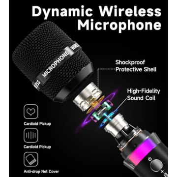 ECHOMUSSY Dual Wireless Microphone - Karaoke Ready!