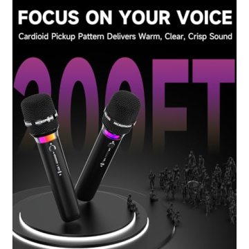 ECHOMUSSY Dual Wireless Microphone - Karaoke Ready!