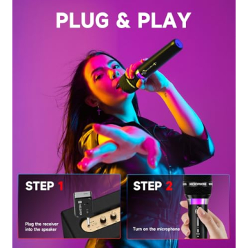 ECHOMUSSY Dual Wireless Microphone - Karaoke Ready!