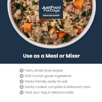 JustFoodForDogs JustFresh Home-Cooked Beef Dog Food with No Preservatives, Resealable Package, Human...