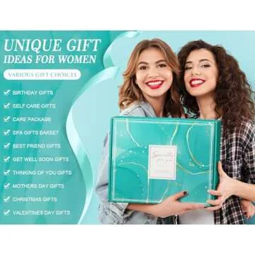 Birthday Gifts for Women Self Care Gifts Get Well Soon Gifts, Ocean Relaxing Spa Gifts Basket Care Package w/ Luxury Flannel Blanket, Unique Mothers Day Gifts Idea for Mom Her Friends Sister Wife
