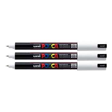 Posca Authentic Marker Set - 3 White Paint Markers
