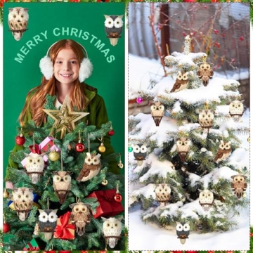 Charming Sisal Owl Christmas Ornaments for Rustic Decor