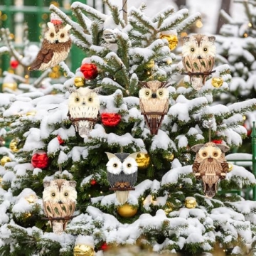 Charming Sisal Owl Christmas Ornaments for Rustic Decor