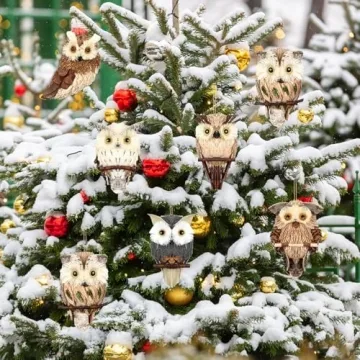 Charming Sisal Owl Christmas Ornaments for Rustic Decor