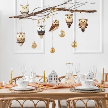 Charming Sisal Owl Christmas Ornaments for Rustic Decor