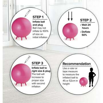 Kids Balance Ball Chair for Active Learning