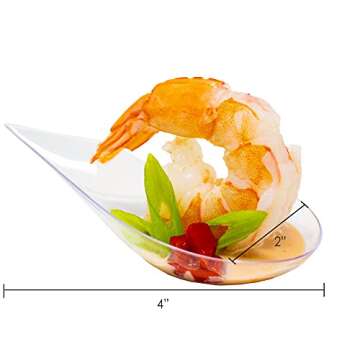 48 Pack Eco-Wheat Tiny Tear Spoon Wheat Plastic Mini Appetizer Plate Mini Eco-Wheat Dessert Spoons Professional-Grade Recyclable Sustainable Small Serving Platter CMJJ