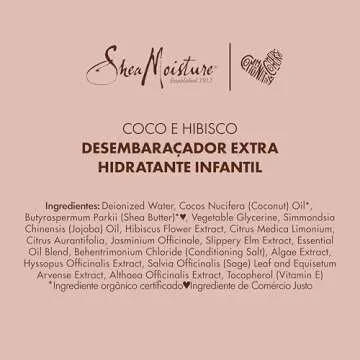 Sheamoisture Kids Extra Moisturizing Detangler for Curly Hair Coconut and Hibiscus Kids Detangler with Shea Butter 8 oz