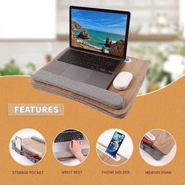 GhostFire Lap Desk: Portable Multi-Use Work Table