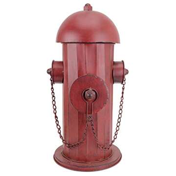 Design Toscano Fire Hydrant Statue Puppy Pee Post and Pet Storage Container, Indoor/Outdoor, Medium ...