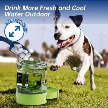 77oz Dog Water Bowl Dispenser for Outdoor Adventures