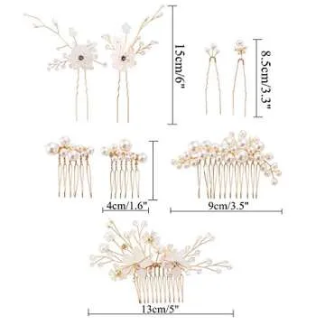 Elegant 26 Pack Gold Bridal Hair Accessories for Weddings