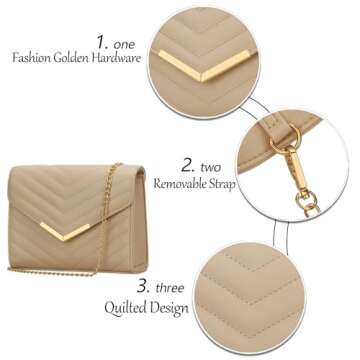 KKXIU Vegan Leather Evening Clutch for Weddings Prom