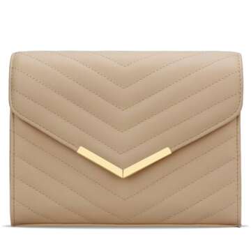 KKXIU Vegan Leather Evening Clutch for Weddings Prom