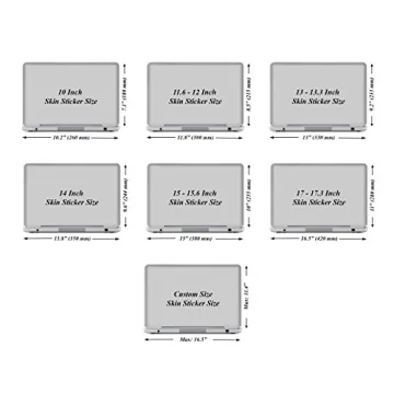 Custom Design Personalized Laptop Skin Sticker Cover Art Decal, Customize Size & Text (12 Inch, Beac...
