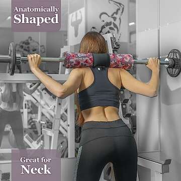 GENESIS SYSTEMS Squat Pad Barbell Pad for Hip Thrusts Squats Lunges Glute Bridge - Foam Pad for Weight Lifting Neck Shoulder Support - Barbell Cushion Hip Thrust Pad with Velcro straps for Standard