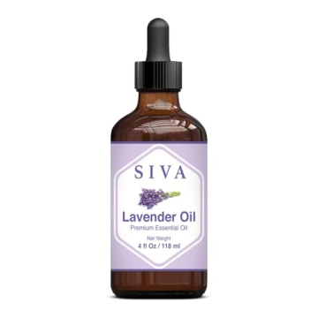 Pure Siva Lavender Essential Oil 4oz for Aromatherapy & Skin Care