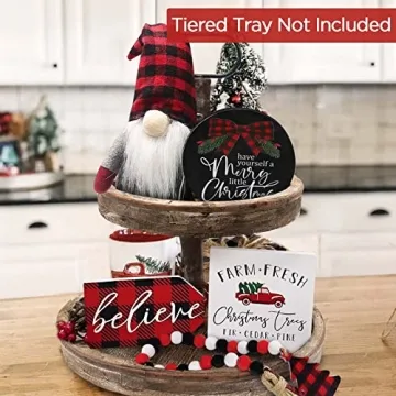 Charming Christmas Decor Set with Gnomes and Signs