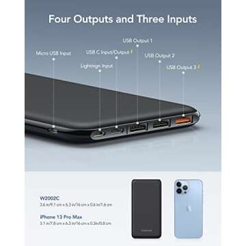 Charmast 26800mAh Slim Portable Charger Power Bank, 15W Fast Charging Battery Pack, Travel Essentials Compatible with iPhone 16/16 Pro/16 Pro Max, iPhone15/14/13/12 Series, iPad, Samsung etc