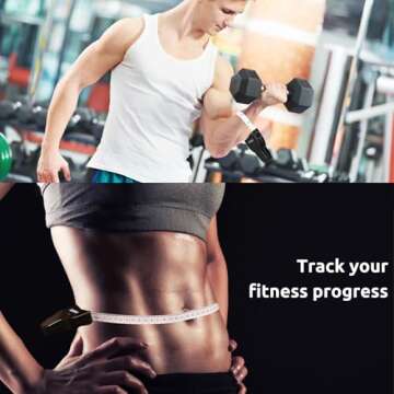 Body Measuring Tape [Auto Lock & Eject Retract] 60'', esLife One Hand Selft Accurate for Tracking We...