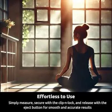 Body Measuring Tape [Auto Lock & Eject Retract] 60'', esLife One Hand Selft Accurate for Tracking Weight Loss, Tailoring, Crafts, Item Measurement Black