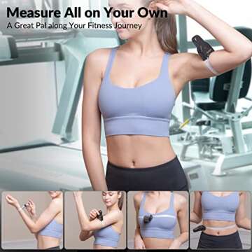 Body Measuring Tape [Auto Lock & Eject Retract] 60'', esLife One Hand Selft Accurate for Tracking Weight Loss, Tailoring, Crafts, Item Measurement Black