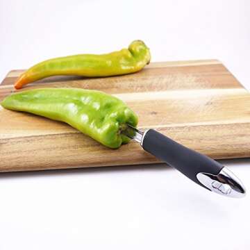 Jalapeno Chili Pepper Corer Stainless Steel Zucchini Cucumber Corers Special Kitchen Gadgets With Serrated Edge Easy Remove The Seeds Of Your Veggies & Fruits