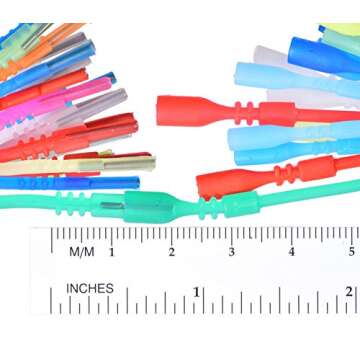 uGems 20 18-inch Silicone Rubber 2mm Tubing Cord Necklaces with Locking Clasps Asst Colors