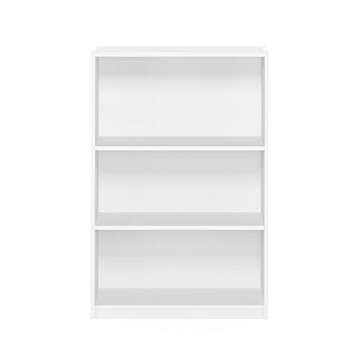 FURINNO JAYA Simple Home 3-Tier Adjustable Shelf Bookcase, White