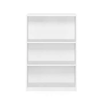 FURINNO JAYA Simple Home 3-Tier Adjustable Shelf Bookcase, White
