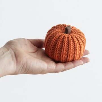 Knit Pumpkins set of 3, boo basket stuffers for adults, whimsical Halloween pumpkin bowl fillers fal...