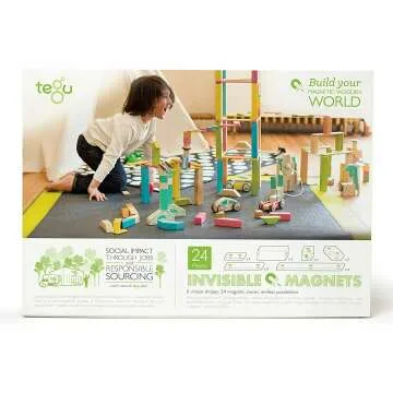 24 Piece Tegu Wooden Block Set - Magnetic Tints
