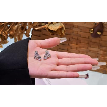 AMAROUGE Big Rectangle Cubic Zirconia Earrings for Women