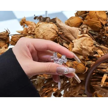 AMAROUGE Big Rectangle Cubic Zirconia Earrings for Women