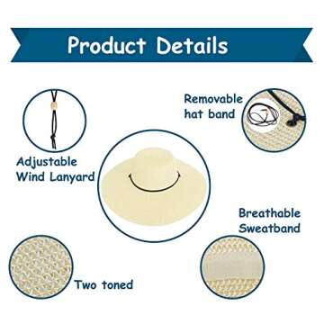 Ivory Women's Summer Sun Hat - Stylish UV Protection