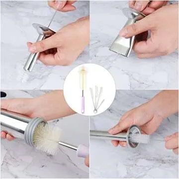 WILDDIGIT Professional Beef Jerky Gun Kits, Stainless Steel Jerky Maker, Jerky Cannon, Meat Gun with 5 Stainless Nozzles and 5 Brushes