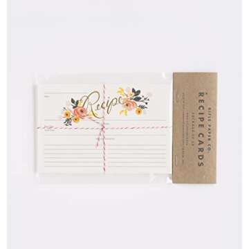 RIFLE PAPER CO. Recipe Cards Pack of 12 | Organize Your Cooking Prowess, Make the Kitchen Easy, Cute...