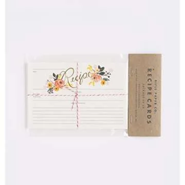 RIFLE PAPER CO. Recipe Cards Pack of 12 | Organize Your Cooking Prowess, Make the Kitchen Easy, Cute...